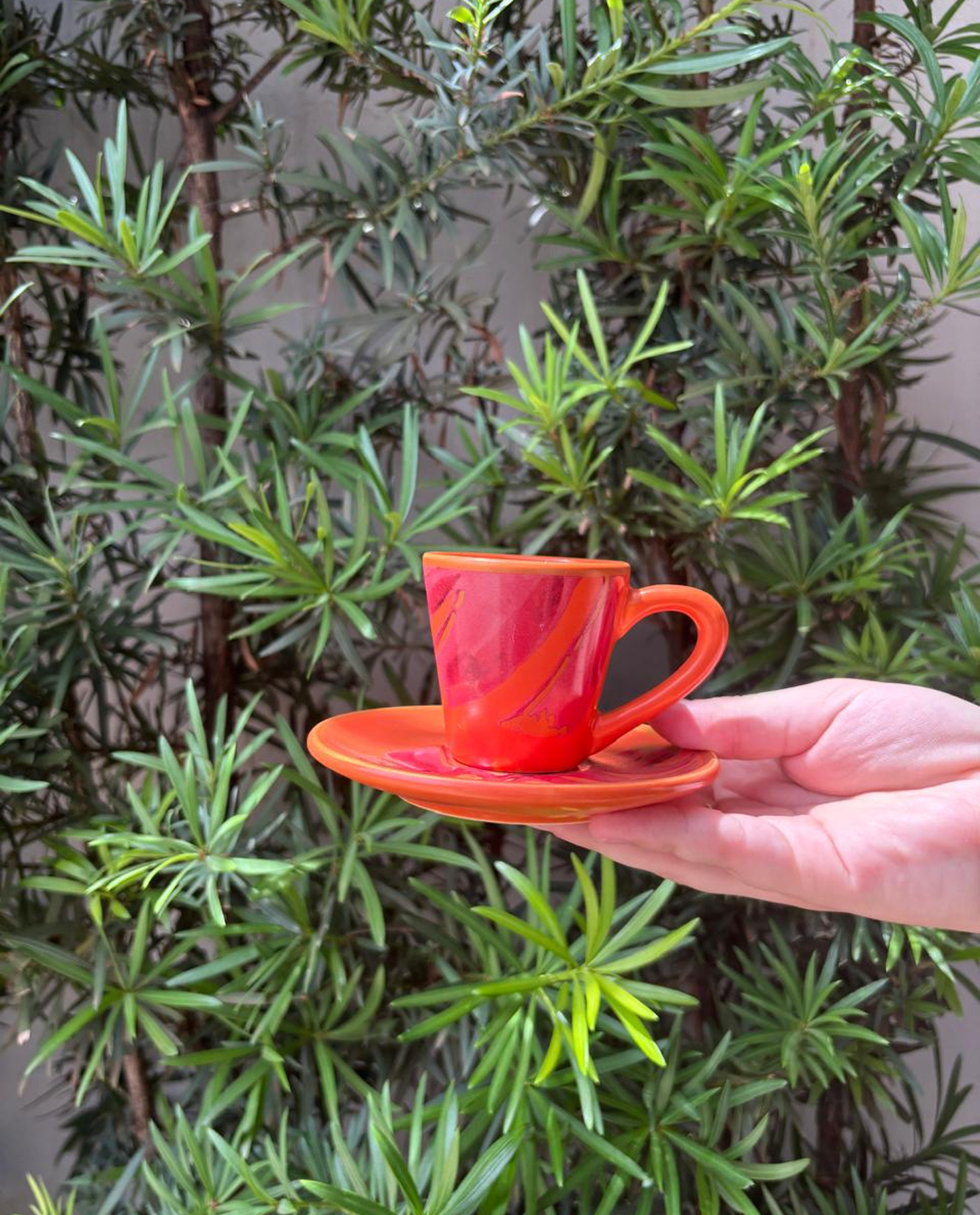 Conjunto 4 Xícaras com Pires Orange Ginger