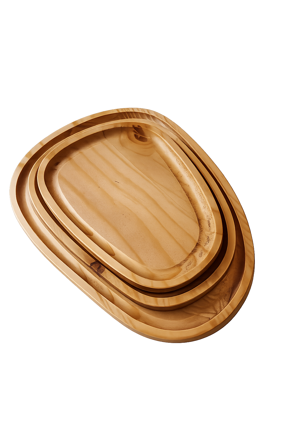 Trio de Bandejas Organic Wood