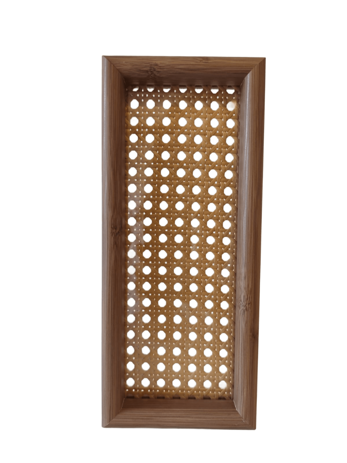 Bandeja Rattan e Madeira