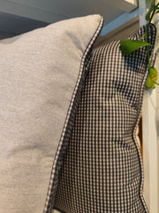 Almofada Linho Estampa Xadrez 52x52