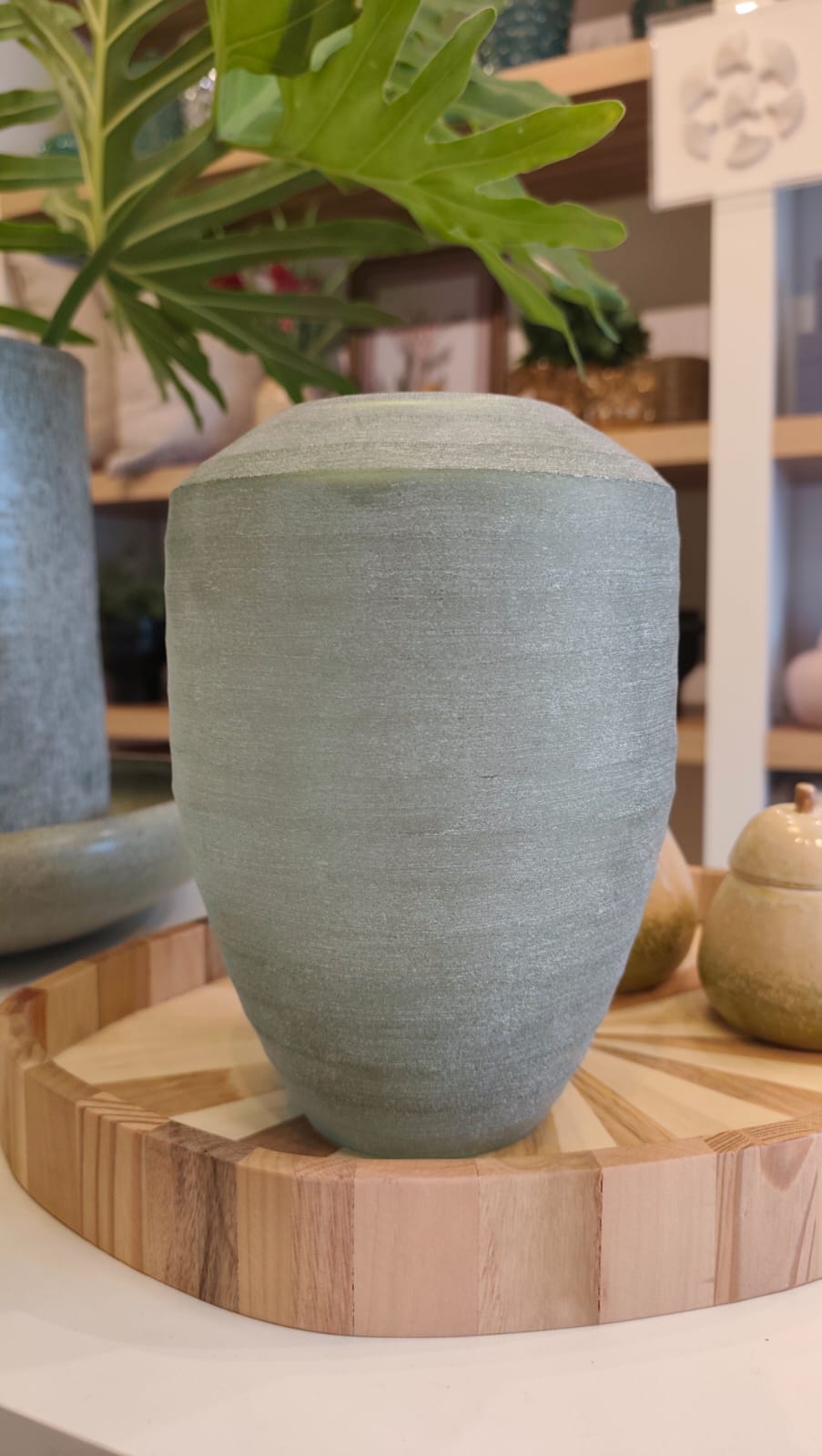 Vaso em vidro verde