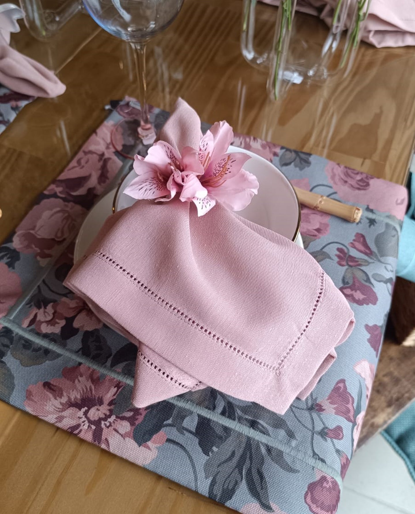 Porta Guardanapos Azaleia Rosa Bebê