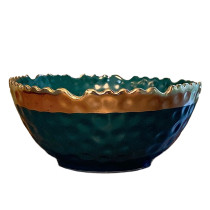 Bowl Verde com Detalhe Dourado